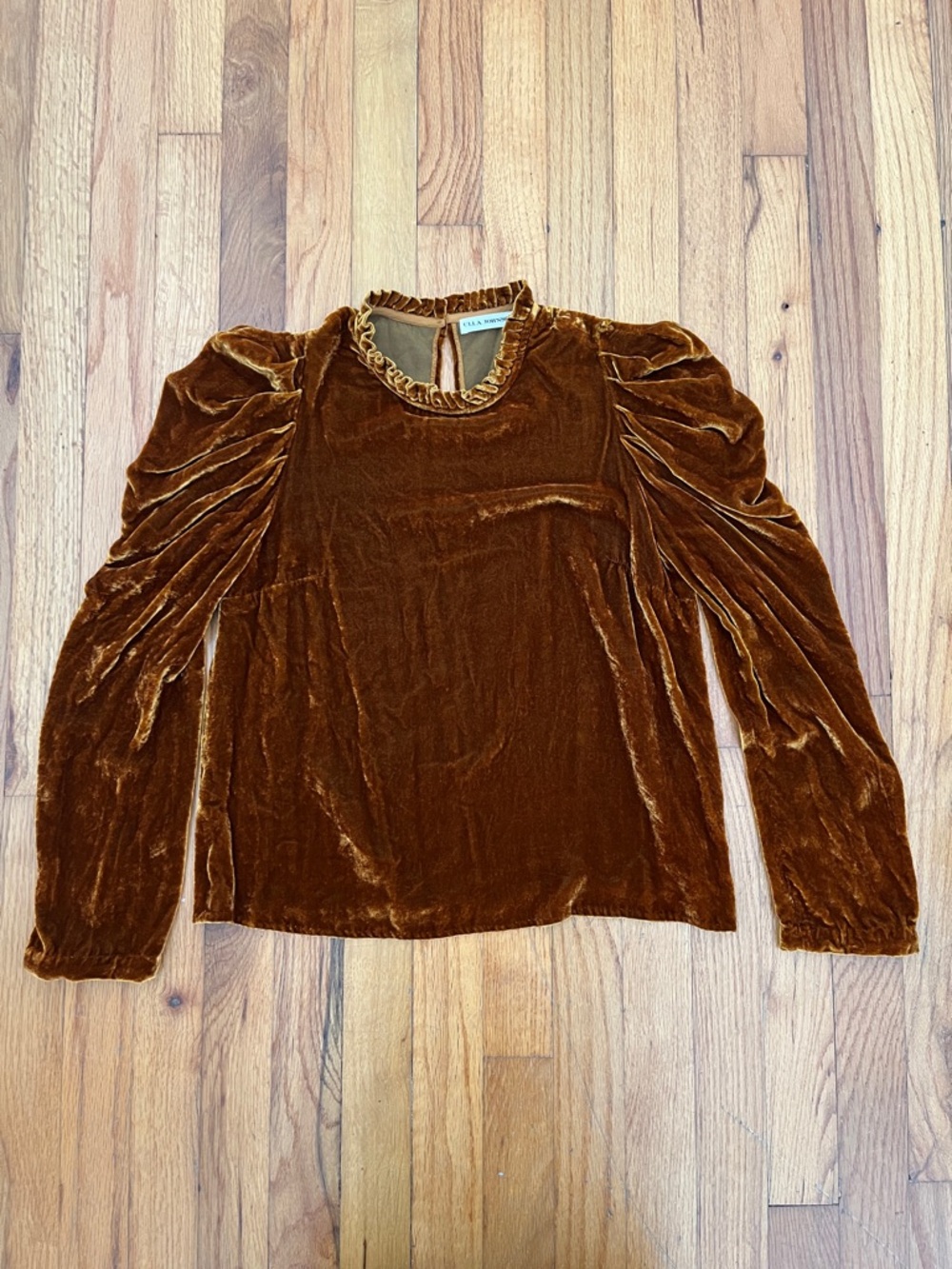 Ulla Johnson Rust Velvet Blouse